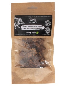 M-PIU152 Farm Company Recompense Caini - Piu Buono Wildboar Meat Cubes Monoprotein 70g