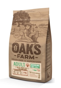Oaks Farm GF Adult Cat Herring 2kg