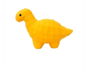 BEIRJ06374-G Misoko Jucarie Latex Dinozaur Yellow 21.5CM