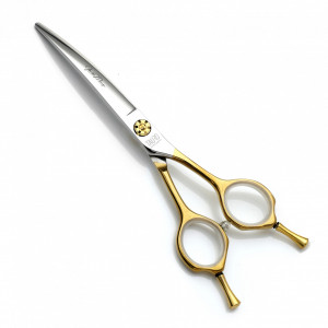 Foarfeca Curba Tauro Cu Manere Aurii 16CM