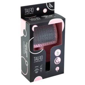 TPLY70095 Tauro perie plastic cu dinti soft 25MM, pink S 15.5*10.2*6.2 cm - Img 2
