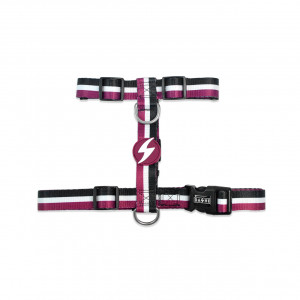 Dashi Ham Stripes3 Purple&Black Back Harness Prindere Spate S