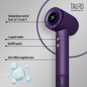 TPL70275 Tauro uscator de mana cu ionizare - Dark Purple - Img 4