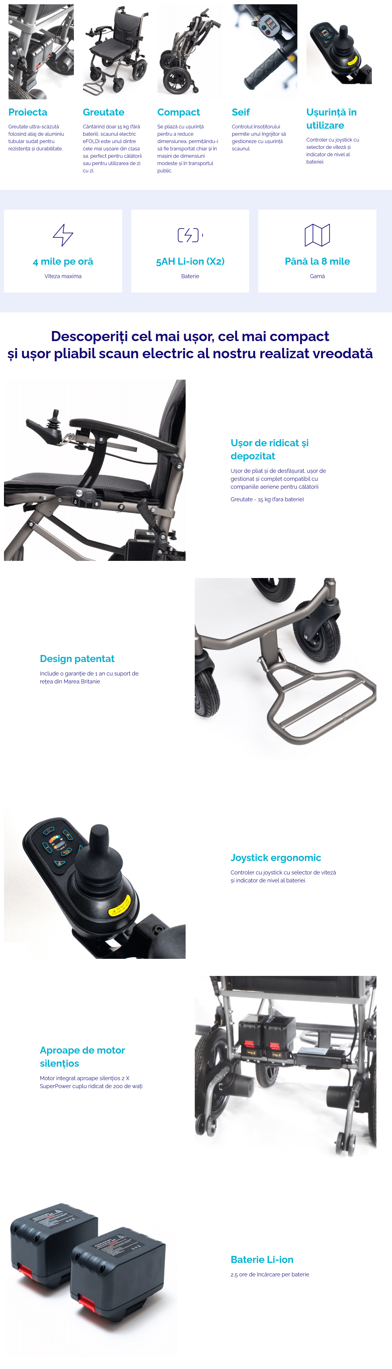 Informatii eFoldi Power Chair