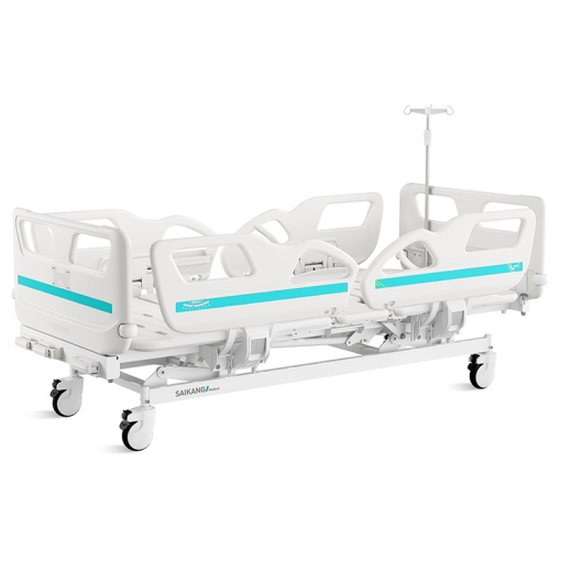 Pat manual de spital cu functii ajustabile, greutate maxima suportata de 250 kg, SAIKANG