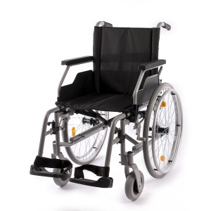 Scaun cu rotile LightMan, 39-51 cm, aluminiu, roți solidă, ușor și adaptabil - Img 1