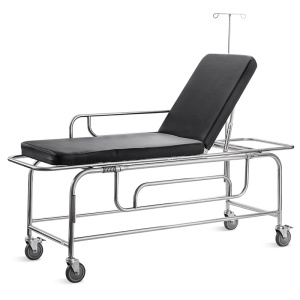 Targa pentru spital cu spatar ajustabil si raft pentru sticle de oxigen, SAIKANG