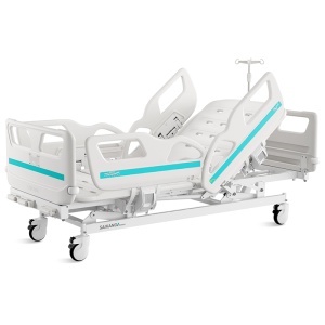 Pat manual de spital cu functii ajustabile, greutate maxima suportata de 250 kg, SAIKANG - Img 2