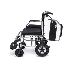 Scaun cu rotile LIGHTMAN TRAVEL, 38-51 cm, aluminiu, frână dublă, pentru transport - Img 2