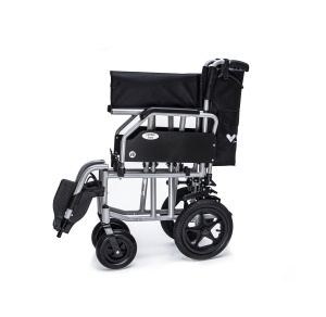 Scaun cu rotile LIGHTMAN TRAVEL, 38-51 cm, aluminiu, frână dublă, pentru transport - Img 3
