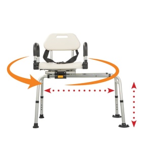 Scaun de dus transfer pentru cadă cu rotire la 360° - Img 5
