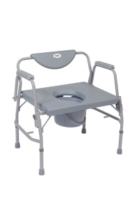 Scaun toaletă rezistent,reglabil, cotiere rabatabile, Mobiak - Img 1