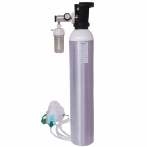 Butelie oxigen medical 3L si regulator pentru RMN / Ventilator – set complet