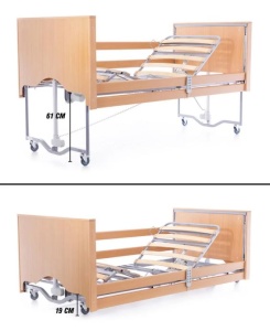 Pat electric medical MEDPRO CONFORT LOW – realizat manual, extra jos, 4 secțiuni, 10 funcții - Img 3