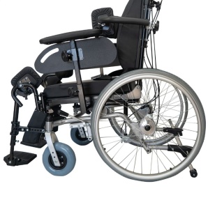 Scaun cu rotile ergonomic cu separator de picioare, frâne pentru însoțitor și centură de siguranță, DIONE – MOBIAK - Img 11