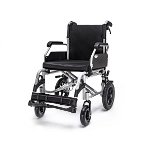 Scaun cu rotile LIGHTMAN TRAVEL, 38-51 cm, aluminiu, frână dublă, pentru transport - Img 1
