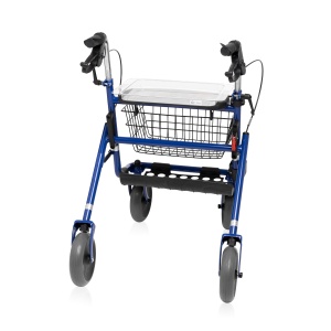 Rolator cu 4 roți 19/5 cm, scaun și coș metalic, până la 130 kg – Kid-Man - Img 2