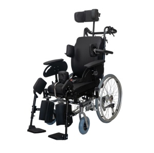 Scaun cu rotile ergonomic cu separator de picioare, frâne pentru însoțitor și centură de siguranță, DIONE – MOBIAK - Img 1