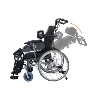 Scaun cu rotile ergonomic cu separator de picioare, frâne pentru însoțitor și centură de siguranță, DIONE – MOBIAK - Img 5