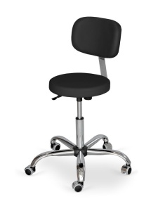 Scaun Stella PRO cu spătar confortabil, cadru cromat și roți gumate, reglare înălțime, HABYS - Img 1