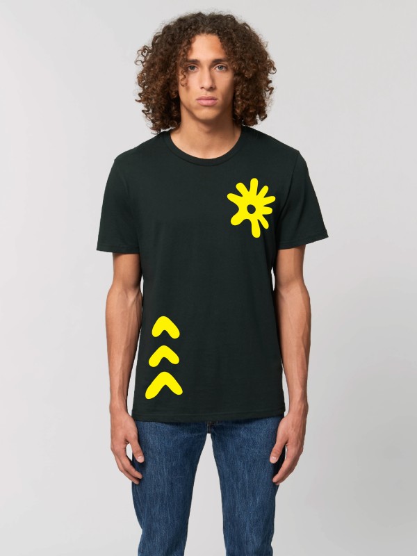 Tricou COMM/UNITY Negru/Galben - Unisex