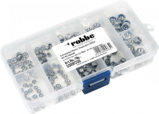 Set piulite, piulite cu autoblocare, din otel inoxidabil, M2/M2.5/M3/M4/M5mm (160 buc)