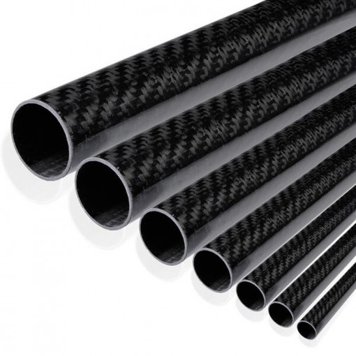 Teava rotunda carbon D16 x d14 x 1000 mm roll-wrapped