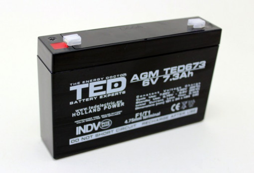 Acumulator Pb-Acid 6 V/ 7.3 A