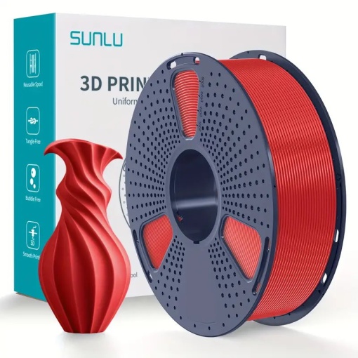 SunLu PLA cseresznye piros filament, 1.75mm, 1kg, 3D nyomtatóhoz