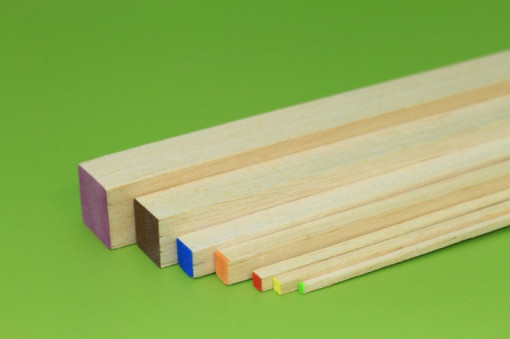 Téglalap alakú balsafa rúd 5 x 5 x 1000 mm (1 db)