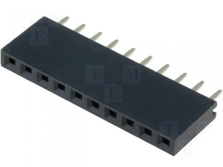 10 x 2,54 mm-es anyacsatlakozó (5 db)