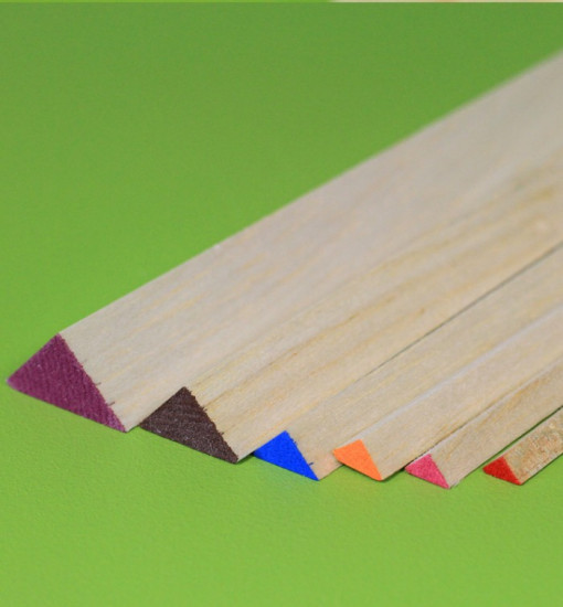 Balsa háromszögletű háromszögletű bot 6 x 6 x 915 mm (1 db)