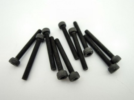 Surub negru cap imbus M2.5 x 20 mm (10 buc)