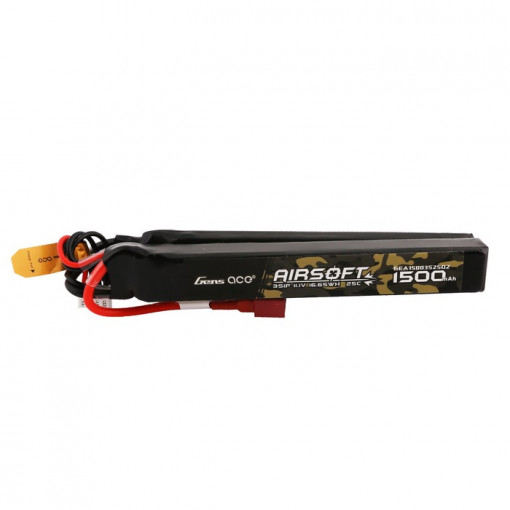 Acumulator AIRSOFT LiPo GENS ACE 11.1 V/ 1500 mA/ 25C DEANS, format din doua batoane