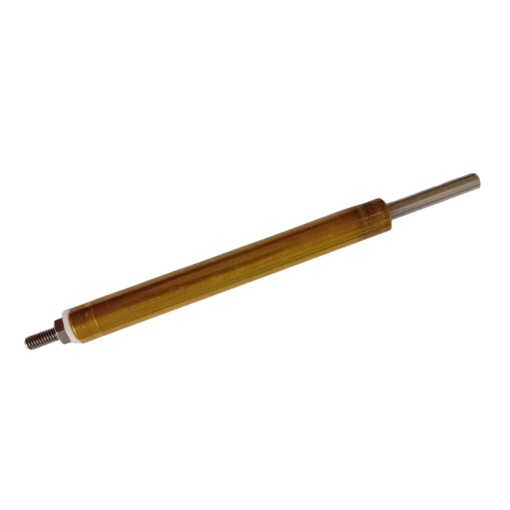 Arbore (ax) port elice cu tub pupa D5 x 130 mm, filet M4, cu bucse bronz sinterizat cu autoungere