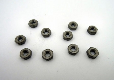 Piulite negre hexagonale M2.5 (10 buc)