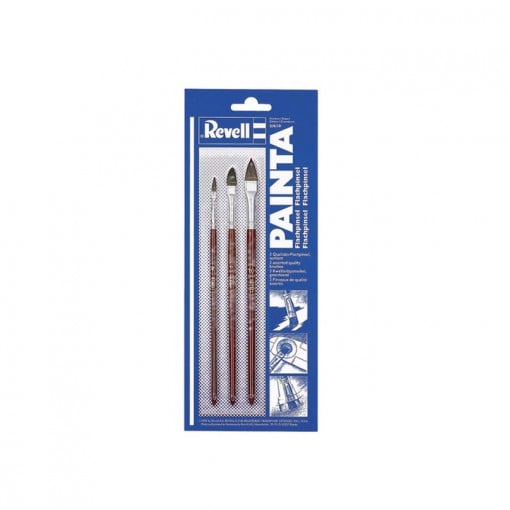 Revell 3 darabos készlet lapos ecsetek modellek modellezéséhez