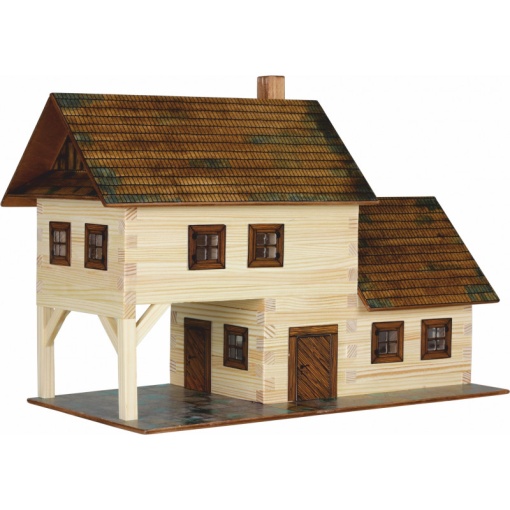Set constructie arhitectura Taverna, 213 piese din lemn, Walachia