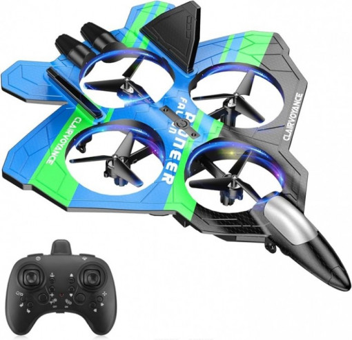 Avion quadcopter PIONEER FALCON, complet echipat, camera video, stabilizatore electronica, rotire 360 grade si lumini LED, 2.4GHz (250 mm)