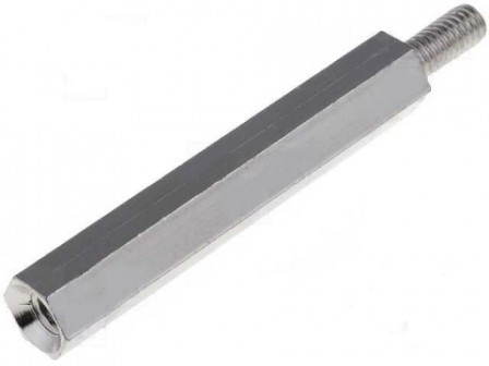 Distantier metalic filet int/ext M3 x 30 mm (10 buc)