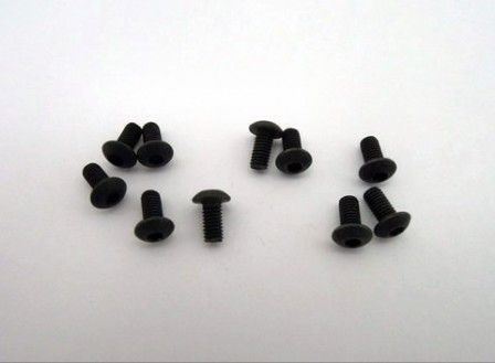 Surub negru cap imbus bombat M3 x 6 mm (10 buc)