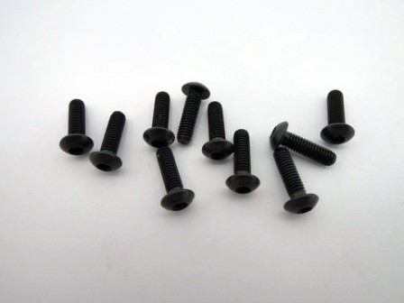 Surub negru cap imbus bombat M3 x 10 mm (10 buc)