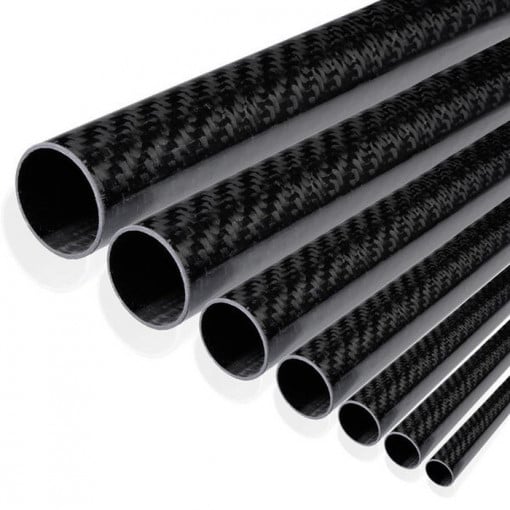 Teava rotunda carbon D25 x d23 x 1000 mm roll-wrapped