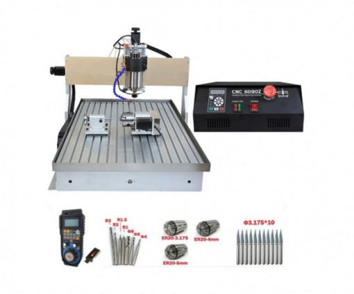 Freza (router) 4 axe 900 x 600/ 2200W/ USB MACH3/ racire cu apa