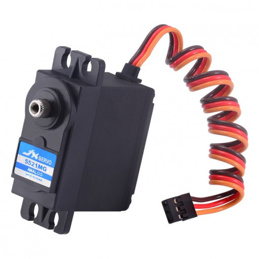 Servo STD JX Servo PS-5521MG, cuplu 20 kg-cm, viteza 0.16s, Analog, cu mecanisme metalice si rulmenti, recomandat pentru cuve navomodel plantat