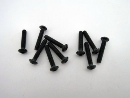 Surub negru cap imbus bombat M3 x 16 mm (10 buc)