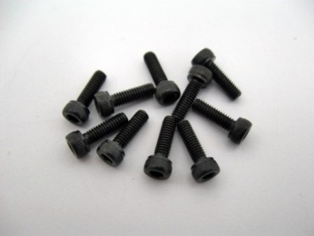 Surub negru cap imbus M2.5 x 8 mm (10 buc)