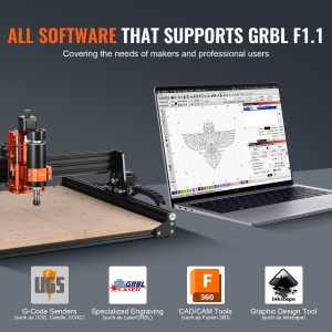 3 tengelyes CNC-router 400x400/ 300W/ GRBL - Img 6