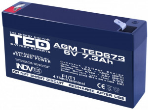 Acumulator Pb-Acid 6 V/ 7.3 A - Img 3