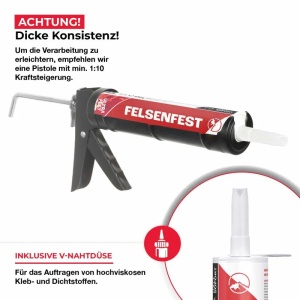 Adeziv Everglue 1K MS Felsenfest pentru perete si tavan, alb, 450 g - Img 5